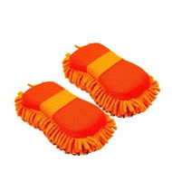 Detailed information about the product 2 Pack Car Wash Sponge,Texture Two Sided Lint and Scratch-Free Ultra Absorbent Cleaning Glove Sponges Washing Tools for Motor Kicthen (Orange)