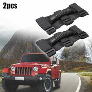 Detailed information about the product 2-Pack Grab Handle Set Compatible With Jeep Wrangler TJ YJ JK Easy-to-Fit 3 Straps Design For 1987-2023 Models (Black)