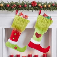 Detailed information about the product 2 Pack Grinch Christmas Ugly Stockings Christmas Decorations Grinches Decor Ornaments Holiday Home Indoors