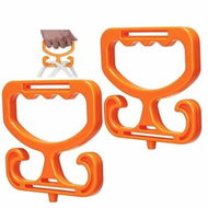 Detailed information about the product 2 Pack Grocery Bag Carrier Handle, Heavy Duty Plastic Bag Holder for Shopping Buckets, Comfortable Grip Holds 100lbs Reusable & Easy to Carry Orange