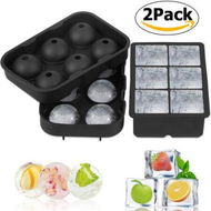 Detailed information about the product 2-Pack Ice Cube Trays: Sphere Ice Ball Maker With Lid & Large Square For Whiskey Cocktails Homemade Drinks Chilled.