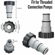 Detailed information about the product [2-Pack] Intex Compatible Replacement Hose Adapter with Collar for Threaded Connection Pumps