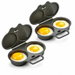 2 Pack Microwave Egg Poacher with Lid & Handle, Dual Cavity Food Grade PP Egg Cooker, Oil-Free Quick Egg Making Kitchen Gadget,Dark Grey. Available at Crazy Sales for $12.99