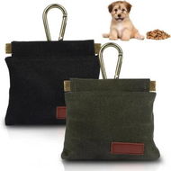 Detailed information about the product 2 Pack Pet Snack Bag 13x11.5cm Dog Walking Pet Owners Col Black Army Green