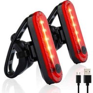 Detailed information about the product 2 Pack Rechargeable Bike Tail Light, Red Bike Tail Light at Night, Bike Tail Lights with Battery Life, Easy to Install on Any Bike Trailer