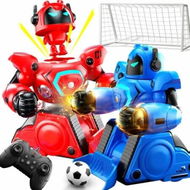 Detailed information about the product 2-Pack Remote Control Fighting Robot Battle Bots Toys with Sounds Lights Soccer Game Mode for Kids Ages 6+, Ideal Christmas Birthday Gift for Boys
