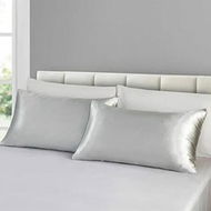 Detailed information about the product 2-Pack Satin Pillowcases for Hair and Skin (Light Grey, 51*76cm)