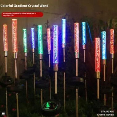 2 Pack Solar Acrylic Bubble Stick Garden Lights Ideal For Garden Decorations And Festive Events