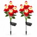 2 Pack Solar Christmas Garden Lights 4 Head Santa Rose Warm White LED Swaying Stake Lights IP65 For Outdoor Lawn Patio Pathway Decorations. Available at Crazy Sales for $24.99