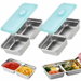2 Pack Stainless Steel Snack Containers with Lids,Double Compartment Reusable Grab Go Food Storage,Dishwasher Safe for Travel Camping. Available at Crazy Sales for $14.99