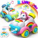 2 Pack Unicorn Toys Remote Control Cars, Toys for Ages 3 to 7, with LED Lights, Music and Sound, Birthday Gift for 3 to 7 Year Old Girls, Blue and Pink. Available at Crazy Sales for $39.95