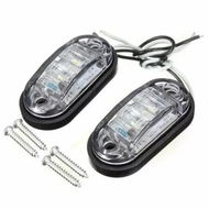 Detailed information about the product 2-pack visibility Improved LED Front Side Marker Indicator Light Universal fit for trucks, vans, trailers, boats, compatible with both 12V and 24V electrical systems