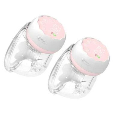 2 Pack Wearable Breast Pump, Electric Hands Free Breast Pump with 4 Modes, LCD Display