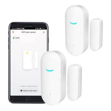 2 Pack WiFi Door and Window Sensors, Tuya Smart Alarm with Notification APP Control Home Security Alarm System