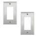 (2 Pack)Decorator Switch or Outlet Metal Wall Plate, Stainless Steel 201, Corrosion Resistant, Polished Chrome,Standard Size,Silver. Available at Crazy Sales for $14.99