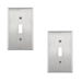 (2 Pack)Toggle Light Switch Stainless Steel Wall Plate, Metal Plate Corrosive Resistant Cover for Rotary Dimmers Lights, Standard Size, Silver. Available at Crazy Sales for $14.99