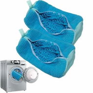 Detailed information about the product 2 Pc Portable Reusable Laundry Shoe Bags for Washing Machine and Dryer, Shoe Cleaning Bag for All Types and Sizes Color Blue