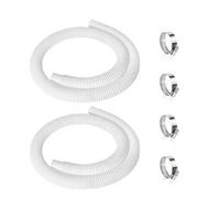 Detailed information about the product 2 Pcs 1.25Inch Pool Hose, 1.5 Meters Long Accessory Pool Pump Replacement Hoses, White