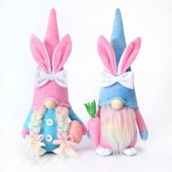 Detailed information about the product 2 PCS 21*14*10cm Easter Decor Bunny Handmade Decorations Doll Rabbit Gifts,Household Ornaments,boys Easter Boys Easter Gifts Easter Gifts For Kids