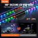 2 PCS 3 FT Whip Light, APP & RF Remote Control Led Whip Light, Waterproof RGB Chasing Lighted Whips with 4 Flags, for UTVs, ATVs, Motorcycles, RZR, Can-am, Trucks, Off-road, Go-karts. Available at Crazy Sales for $119.95