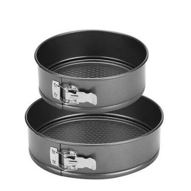 2 PCS 8 Inch And 10 Inch Nonstick Springform Pan with Removable Bottom Leakproof Cheesecake Pan