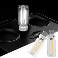 Detailed information about the product 2 PCS Car USB Night Light Bulb,Touch Dimmable Car Interior Ambient Lights,Portable Mini USB Retro Glass Bottle Lamp Decorations (White)