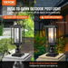 2 PCs Dusk to Dawn Outdoor Lamp Post Light Fixture 450 mm Pole Pier Mount. Available at Crazy Sales for $119.95