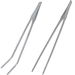 2 Pcs Feeding Tongs,Aquarium Tweezers Stainless Steel Straight and Curved Tweezers Set 27cm/10.6 inches Aquascaping Tools (Silver). Available at Crazy Sales for $9.99