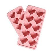 Detailed information about the product 2 PCS Heart Ice Cube Molds, 10 Heart Shaped Silicone Molds for Chocolate, Ice Cubes,Candy, Soap,Pink Ice Cube Trays for Cocktails, Whiskey, Drinkings