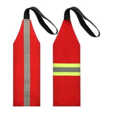 2 Pcs kayak safety flag Reflective Red Canoe Warning Travel Flag with Webbing for Kayak Canoes Towing Safety Accessories Sign Kit