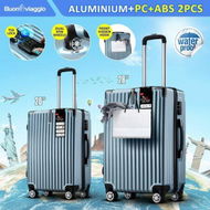 Detailed information about the product 2 PCS Luggage Set Suitcases Carry On Spinner Traveller Bags Cabin Hard Shell Case Trolley Lightweight Travel Storage Rolling TSA Lock Ice Blue