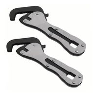 Detailed information about the product 2 Pcs Micro Stubby Pipe Wrench, Self-Adjusting Mini Pipe Vise Wrench for Tight Spaces, 4.9 Inch Alloy Steel Compact Adjustable Wrench