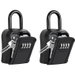 2 Pcs Portable Lockbox for Keys, 4 Digit Combination Key Safe Storage, Waterproof Key Lock Box Wall Mounted for Outdoor Home (Black). Available at Crazy Sales for $34.95