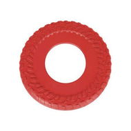 Detailed information about the product 2 PCS Red Dog Rubber Tire Flyer Dog Toy, Flying Disc, Lightweight, Durable, Floats in Water, Great for Beach and Pool,25.5cm Diameterï¼ŒBone pattern