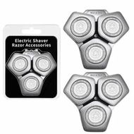 Detailed information about the product 2 Pcs SH71/50 Shaving Heads Compatible with Philips Shavers Series S5000, S7000, Silver