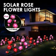 Detailed information about the product 2 PCS Solar Rose Lights LED Lamps Flower Stake Outdoor Garden Lawn Path Walk Driveway Patio Yard Luminous Waterproof Festive Home Decor