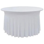 Detailed information about the product 2 pcs Stretch Table Covers with Skirt 180x74 cm White