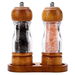 2 Pcs Wooden Pepper Mill Grinder Set with Base,6 inches Acrylic Salt & Pepper Shakers with Adjustable Coarseness, Refillable Manual Grinder for Kitchen. Available at Crazy Sales for $24.95