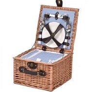 Detailed information about the product 2 Person Picnic Basket Wicker Baskets Set Insulated Outdoor Blanket Gift Storage