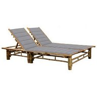 Detailed information about the product 2-Person Sun Lounger with Cushions Bamboo
