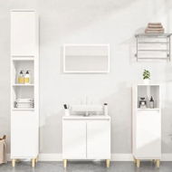 Detailed information about the product 2 Piece Bathroom Furniture Set High Gloss White Engineered Wood