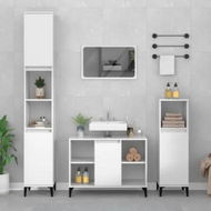 Detailed information about the product 2 Piece Bathroom Furniture Set High Gloss White Engineered Wood