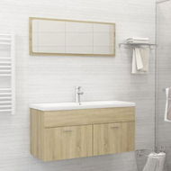 Detailed information about the product 2 Piece Bathroom Furniture Set Sonoma Oak Chipboard