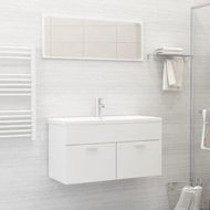 Detailed information about the product 2 Piece Bathroom Furniture Set White Chipboard