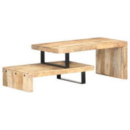 Detailed information about the product 2 Piece Coffee Table Set Solid Mango Wood