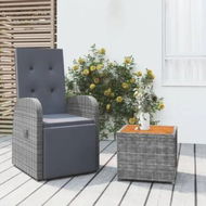 Detailed information about the product 2 Piece Garden Lounge Set Grey Poly Rattan&Solid Wood Acacia