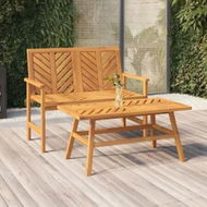 Detailed information about the product 2 Piece Garden Lounge Set Solid Wood Acacia