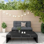 Detailed information about the product 2 Piece Garden Lounge Set with Cushions Black Solid Wood