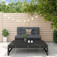 Detailed information about the product 2 Piece Garden Lounge Set with Cushions Black Solid Wood