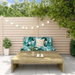 2 Piece Garden Lounge Set with Cushions Impregnated Wood Pine. Available at Crazy Sales for $459.95